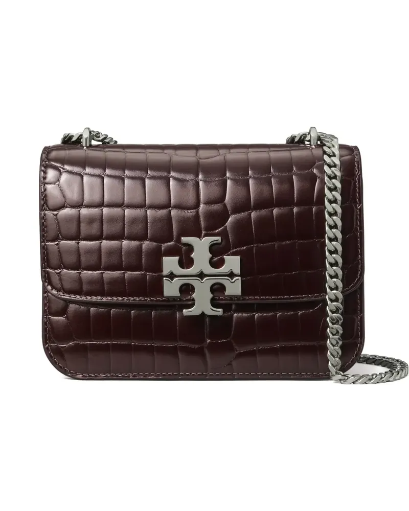 Tory Burch small Eleanor croc-embossed shoulder bag - Braun Braun