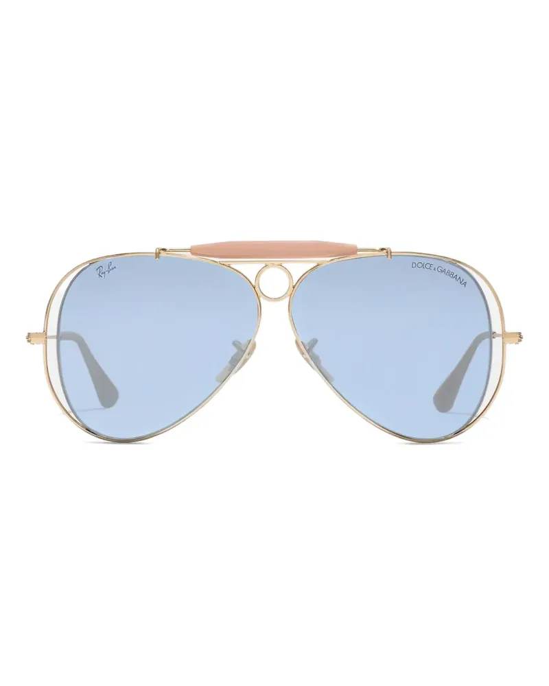 Dolce & Gabbana x RAY-BAN aviator-frame sunglasses - Gold Gold