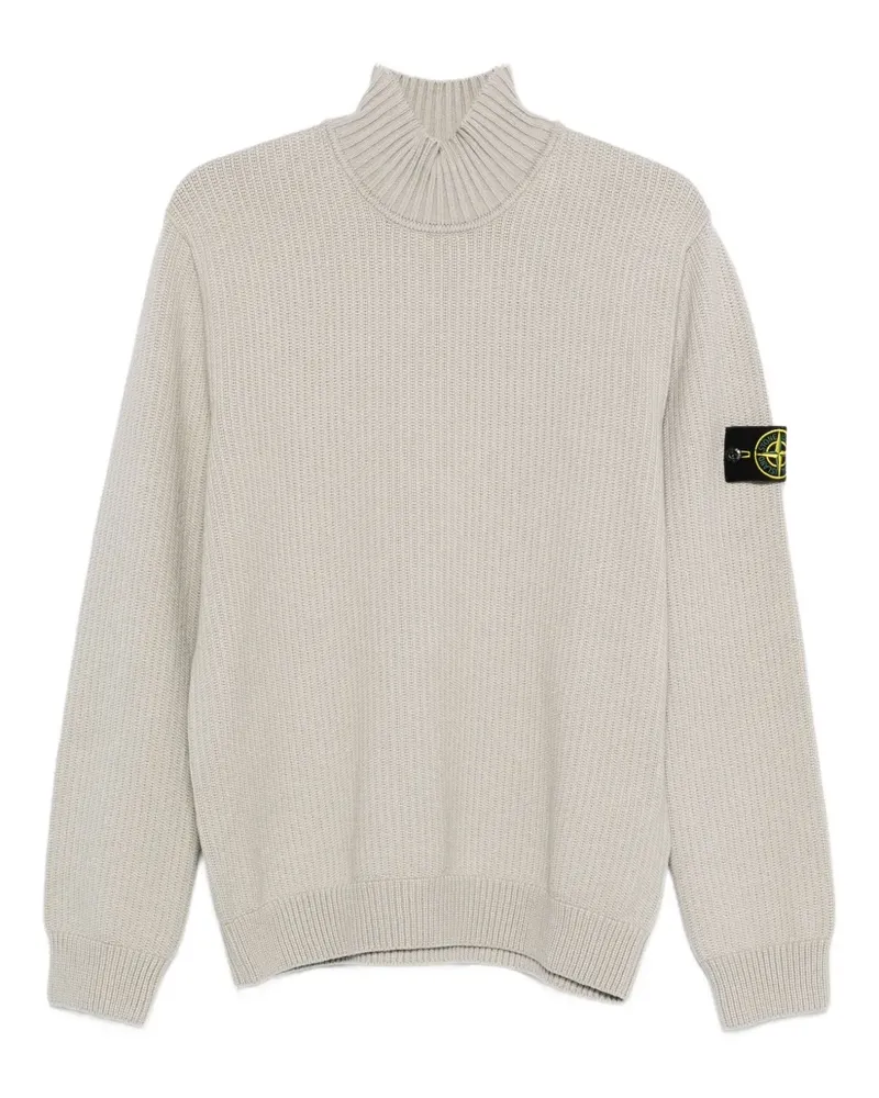 Stone Island Gerippter Rollkragenpullover - Grau Grau