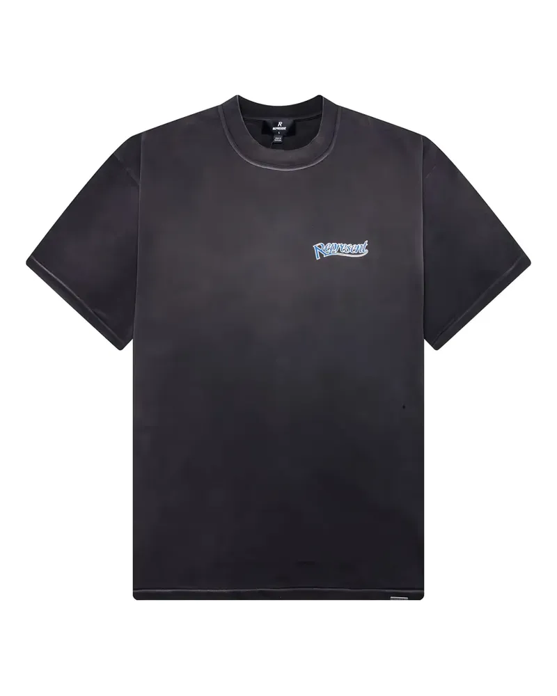 REPRESENT T-Shirt mit Logo-Print - Schwarz Schwarz