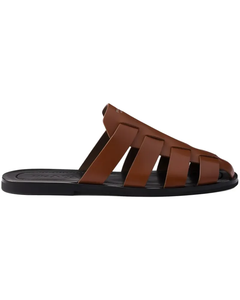Prada Mules aus Leder - Braun Braun