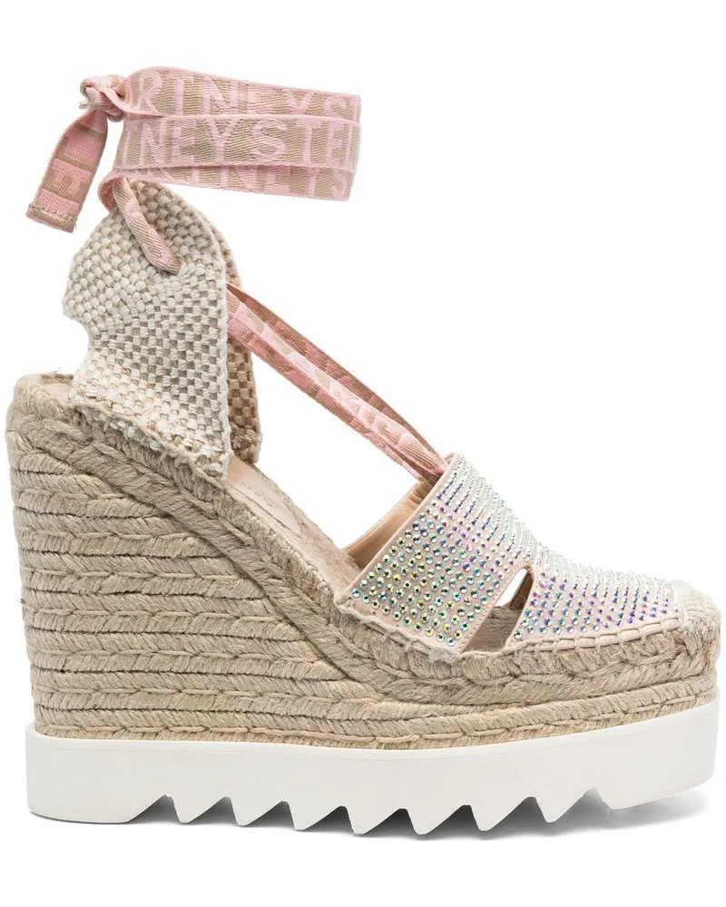 Stella McCartney Espadrilles mit Logo-Print Nude