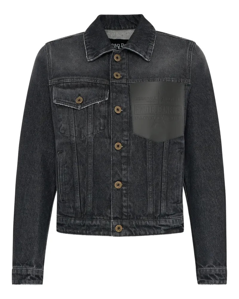 Jean Paul Gaultier Haute Jeanerie Jeansjacke mit Taschen - Schwarz Schwarz