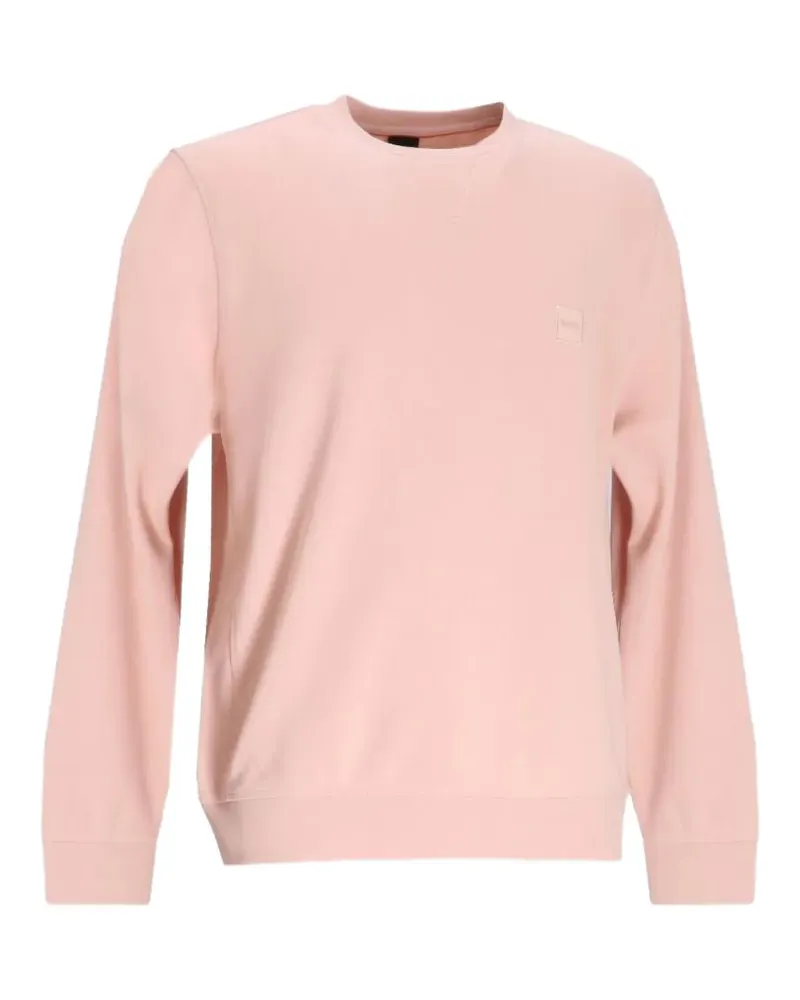 HUGO BOSS Sweatshirt mit Logo-Patch - Rosa Rosa