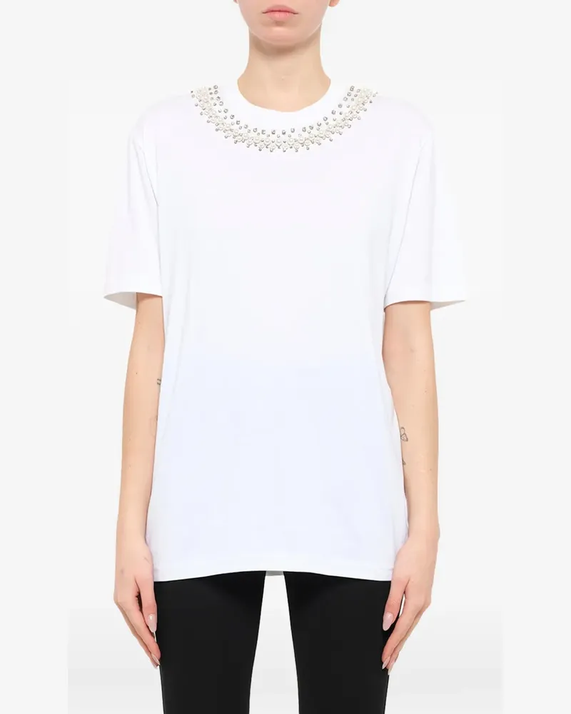 Givenchy T-Shirt mit verziertem Ausschnitt - Weiß Weiß