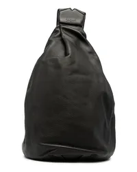 Yohji Yamamoto Rucksack mit Logo-Prägung Schwarz