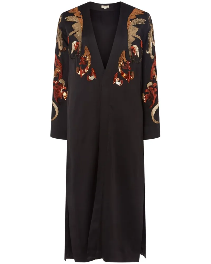 Temperley London Novella Kimono - Schwarz Schwarz