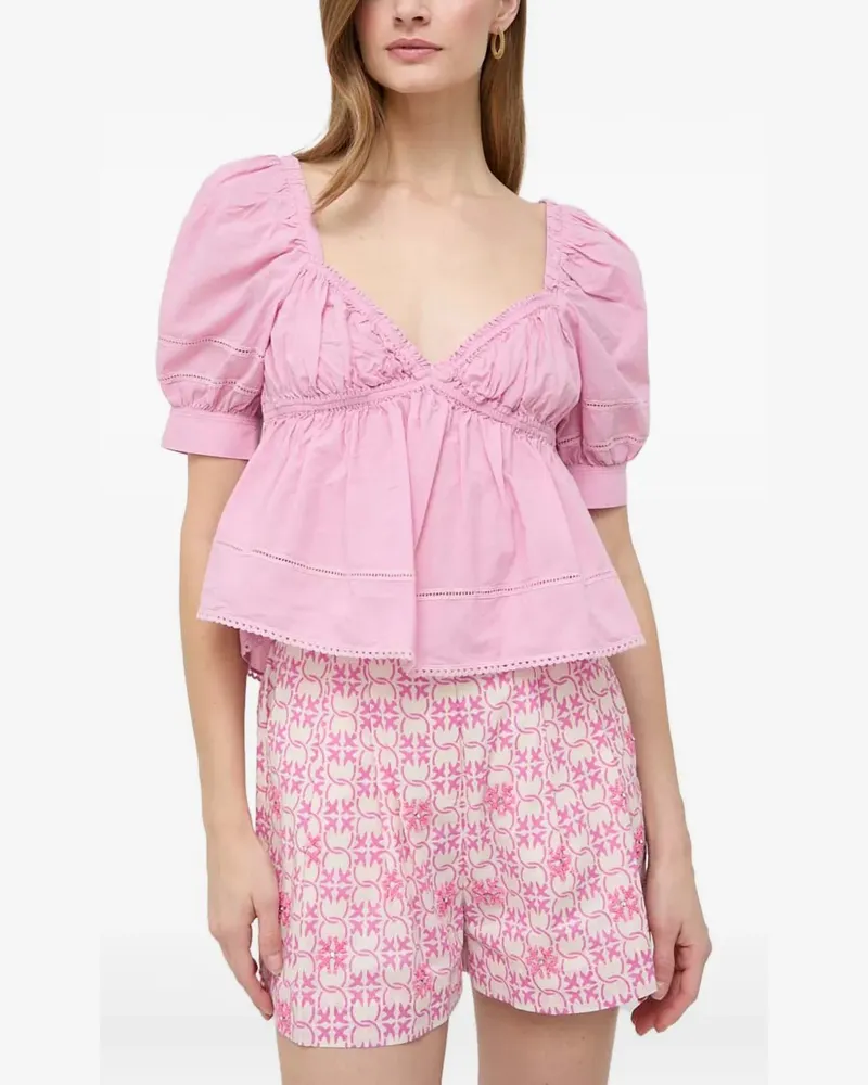 Pinko Oberteil mit Puffärmeln - Rosa Rosa