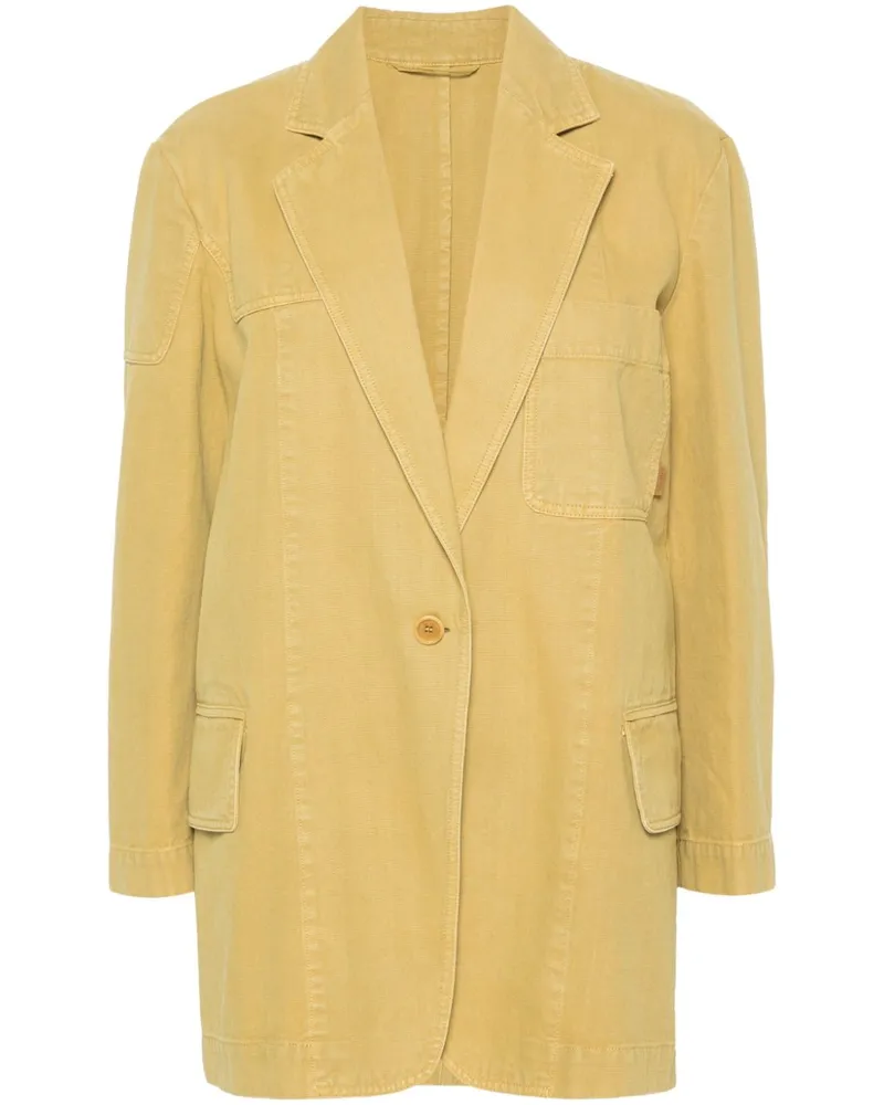 Max Mara Dizzy Jacke aus Canvas - Gelb Gelb