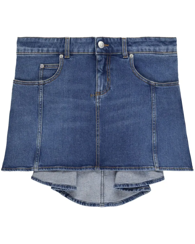 Alexander McQueen Asymmetrischer Jeans-Minirock - Blau Blau