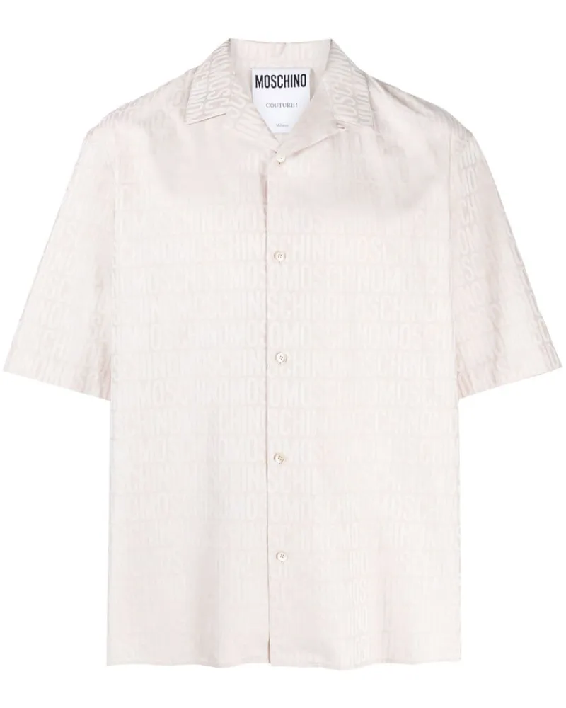 Moschino Hemd aus Logo-Jacquard - Nude Nude