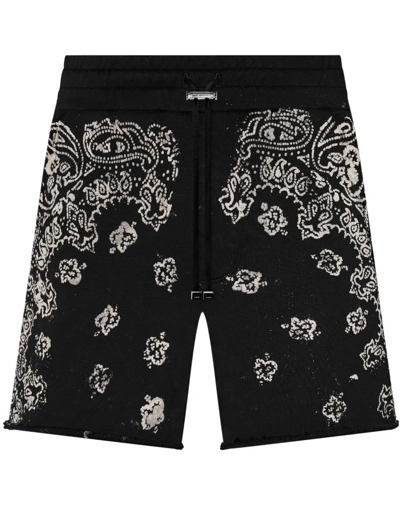 Amiri Bandana Shorts - Schwarz Schwarz