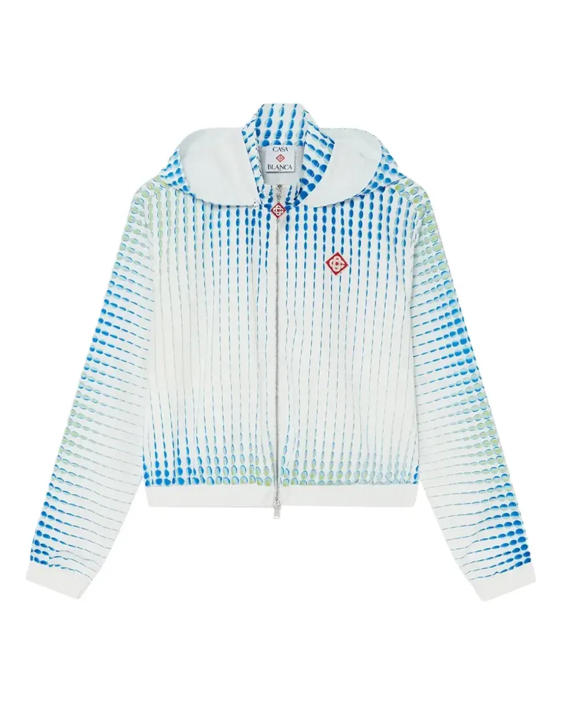 Casablanca Paris Kapuzenjacke mit Punkten - Weiß Weiß