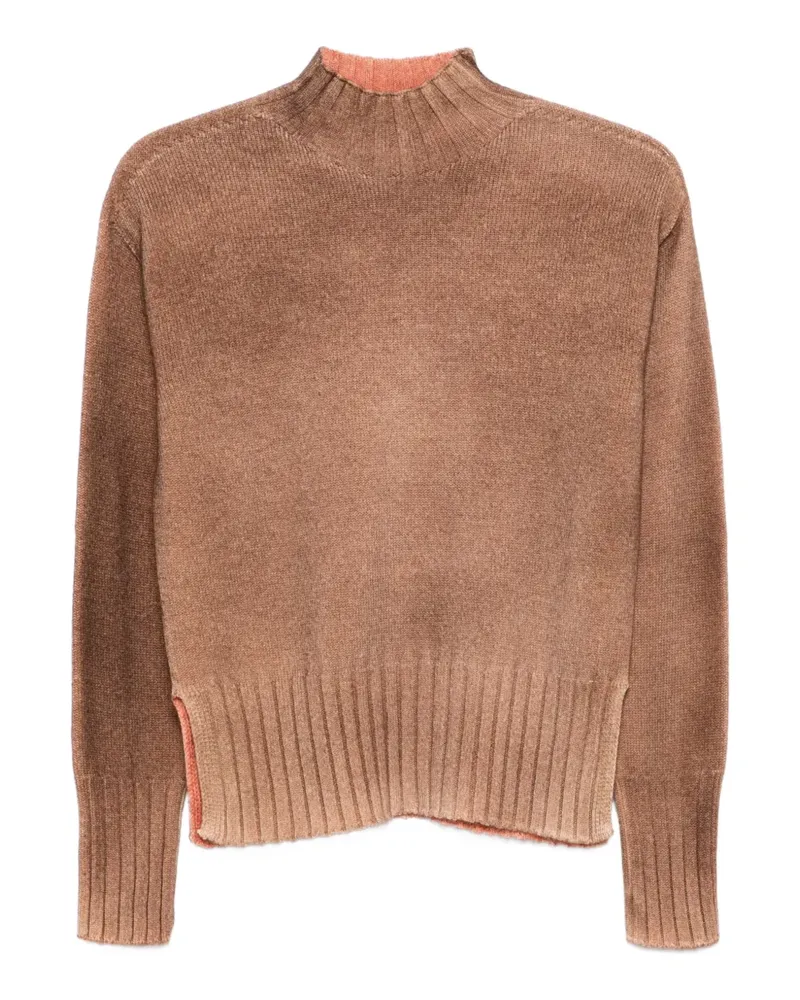 Arovescio Pullover mit Stehkragen - Braun Braun