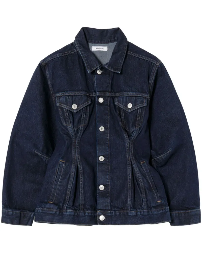 RE/DONE Jeansjacke mit Biesen - Blau Blau