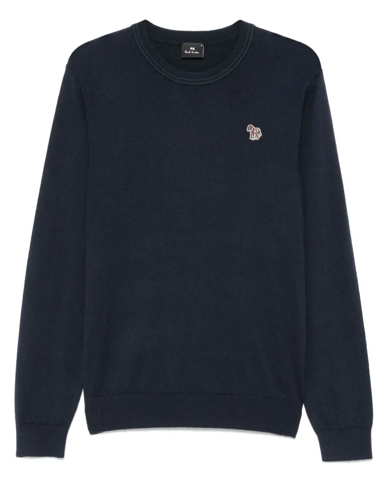 Paul Smith Pullover mit Zebra-Logo - Blau Blau