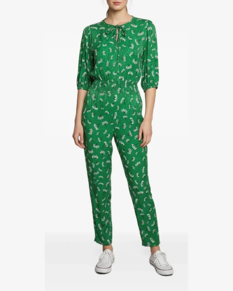 Maje Gesmokter Jumpsuit - Grün Grün