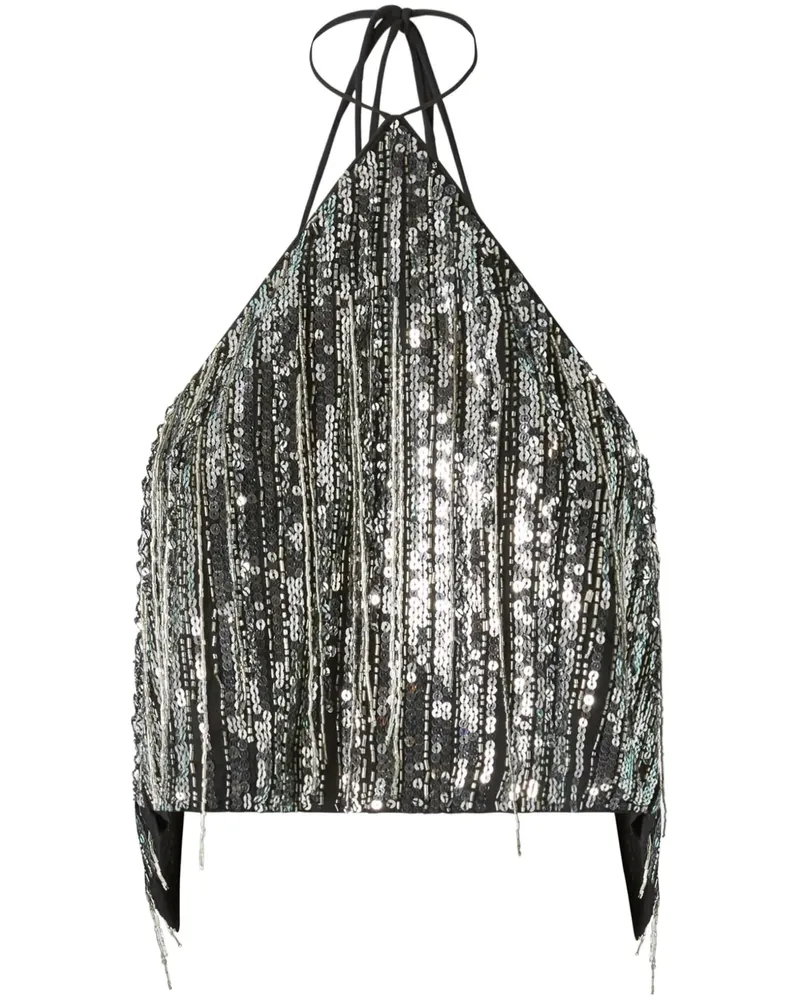 Pinko Oberteil mit Pailletten - Silber Silber