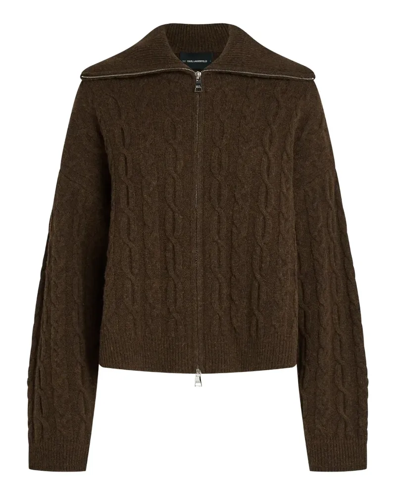 Karl Lagerfeld Cardigan mit Zopfmuster - 201 Java 201