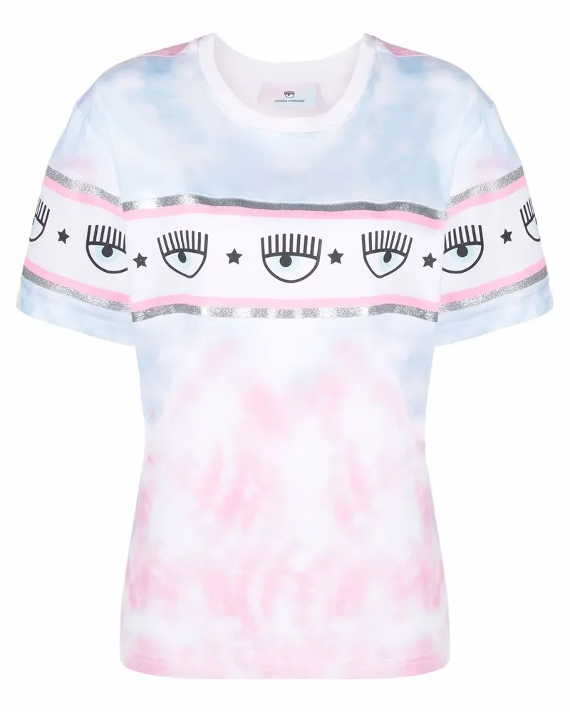 Chiara Ferragni T-Shirt mit Augen - Rosa Rosa
