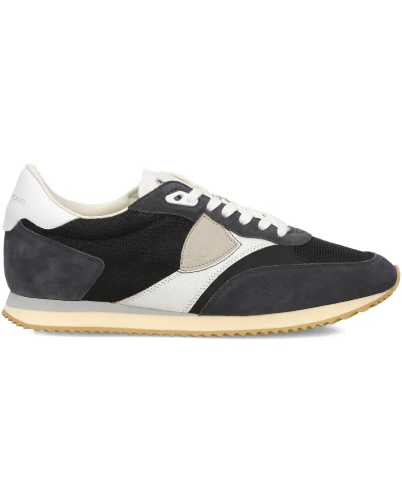 Philippe Model Blville Sneakers mit Einsätzen - Schwarz Schwarz