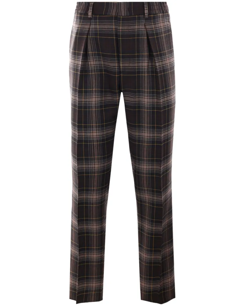 Fendi Hose mit Schottenkaro - Braun Braun