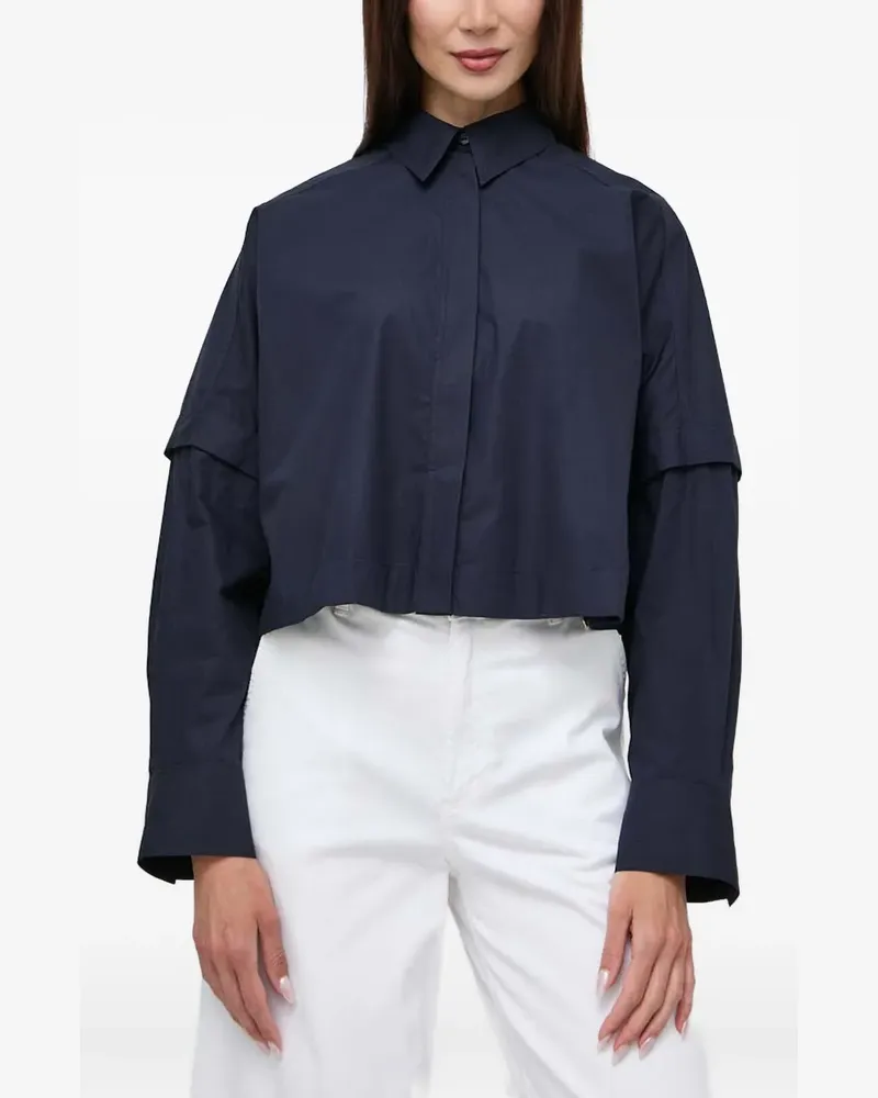 IVY & OAK double-layer cropped shirt - Blau Blau
