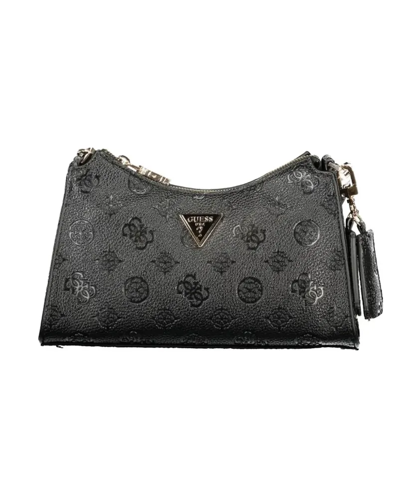 Guess Cresidia embossed logo-pattern shoulder bag - Schwarz Schwarz