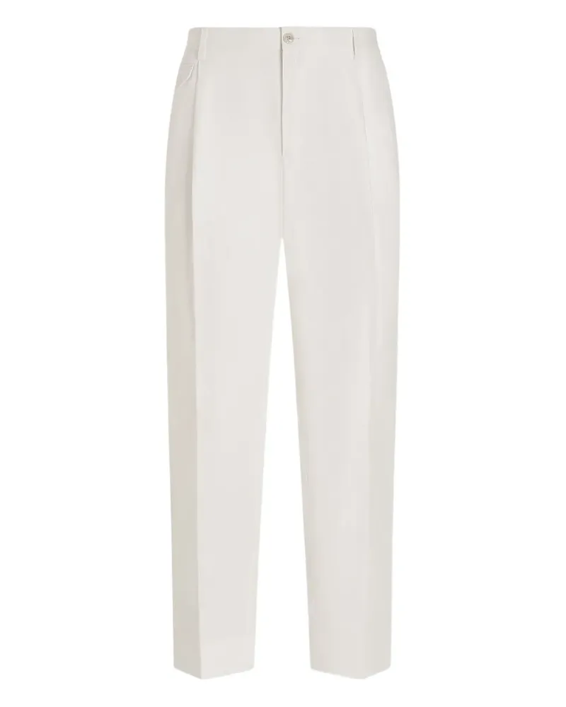 Dolce & Gabbana Tapered-Hose aus Leinen - Weiß Weiß