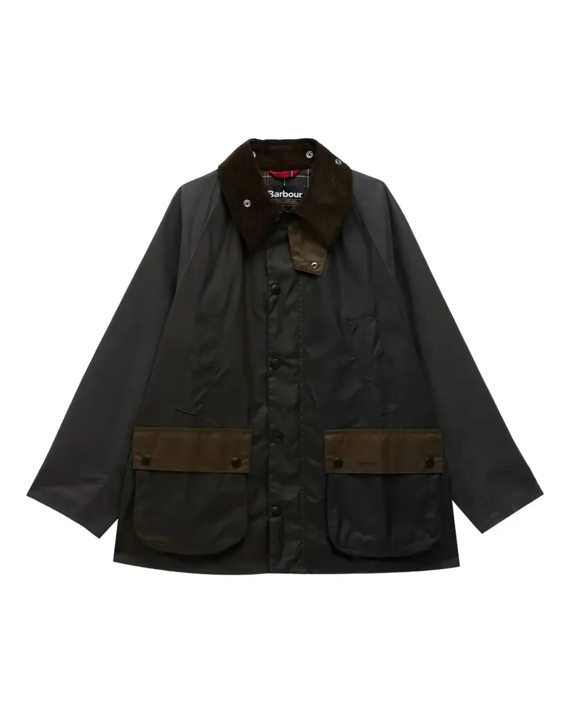 Barbour Bedale Jacke mit Cordkragen - Grün Grün