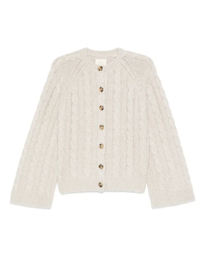 DÔEN Virginie Cardigan mit Zopfmuster - Nude Nude