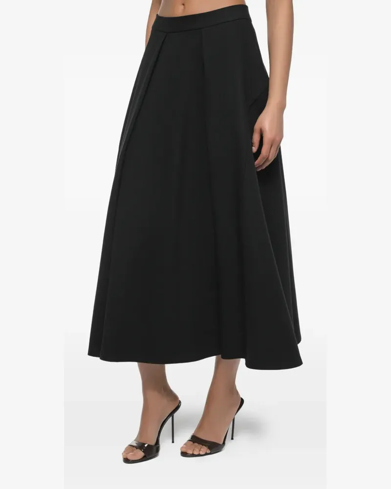 ANOUKI pleated midi skirt - Schwarz Schwarz
