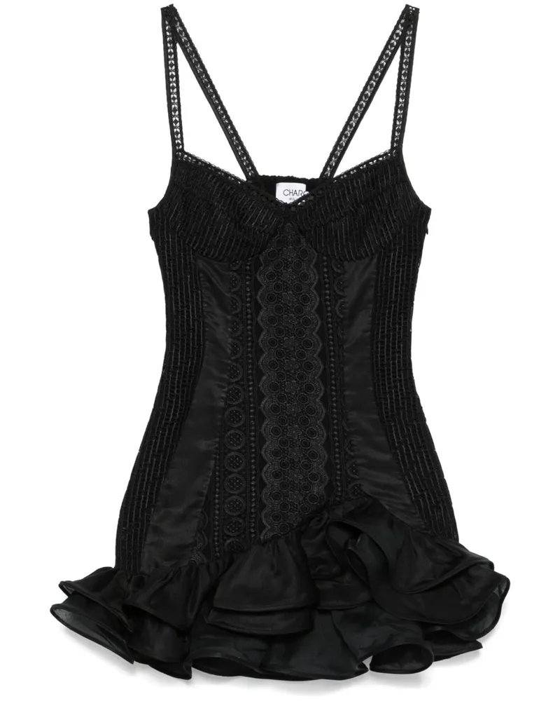 Charo Ruiz Cherrie Minikleid - Schwarz Schwarz