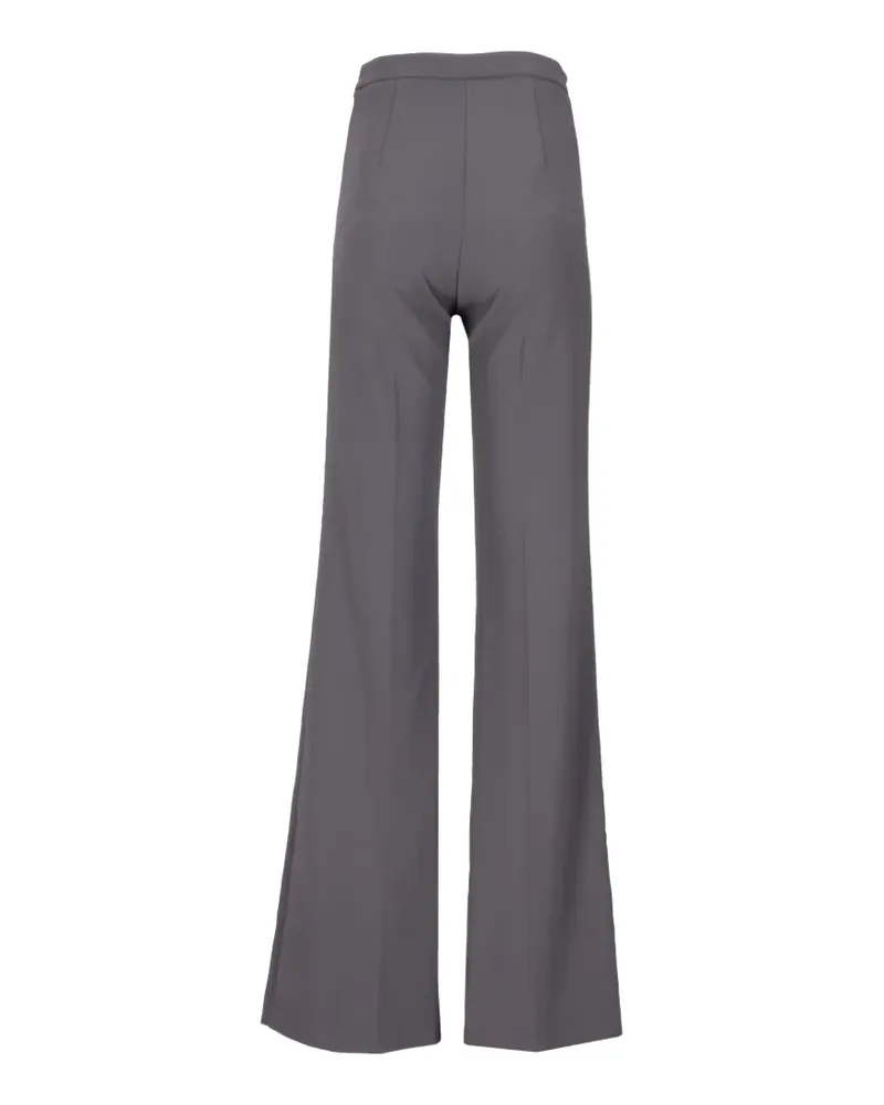 Elisabetta Franchi logo-plaque flared trousers - Grau Grau