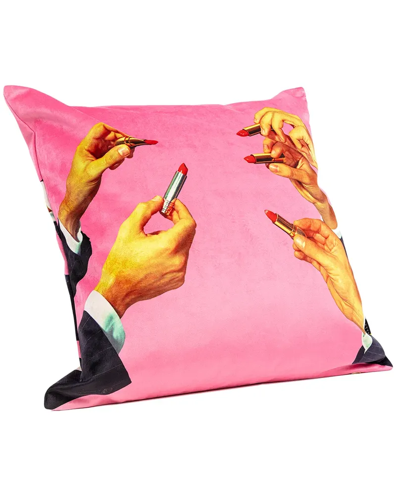 Seletti Lipstick Kissen - Rosa Rosa