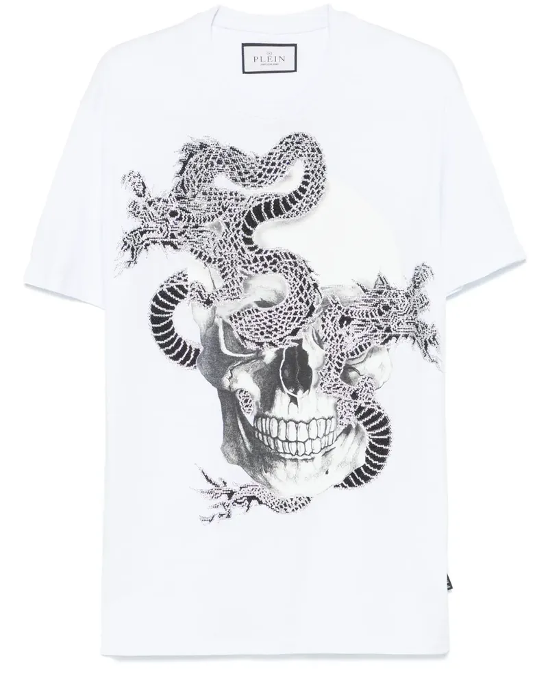 Philipp Plein T-Shirt mit Strass - Weiß Weiß