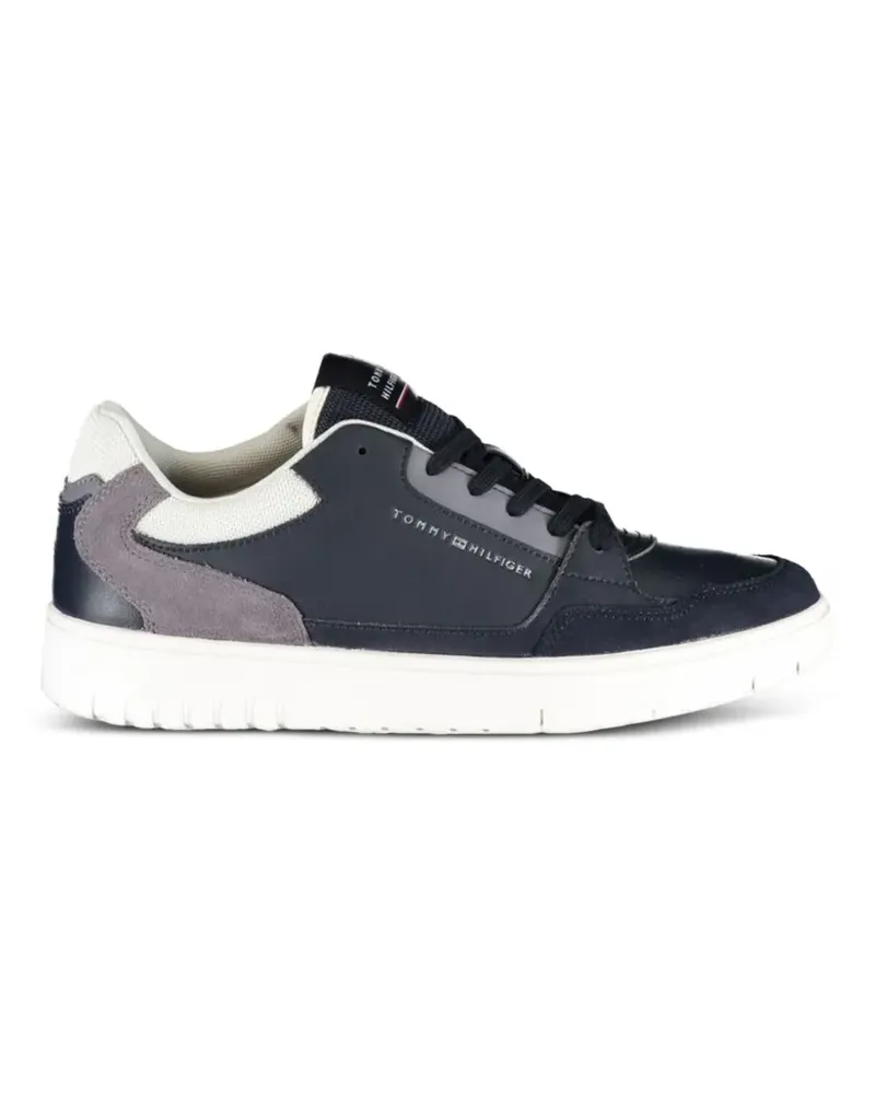 Tommy Hilfiger leather suede-panel sneakers - Blau Blau
