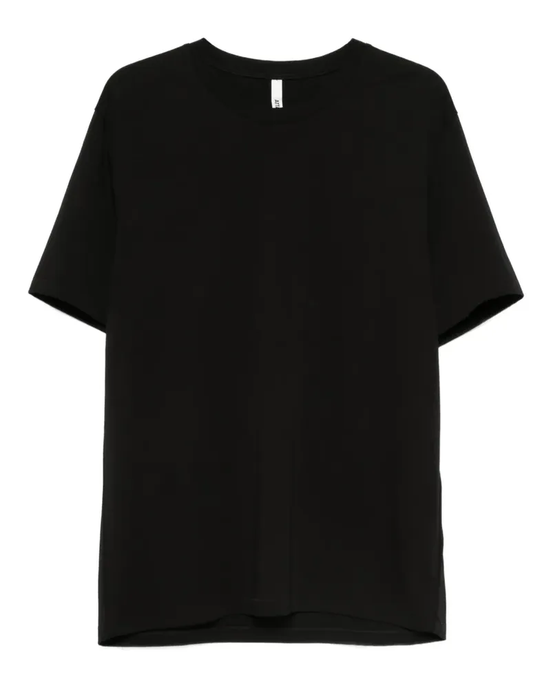 ATTACHMENT T-Shirt mit rundem Ausschnitt - Schwarz Schwarz