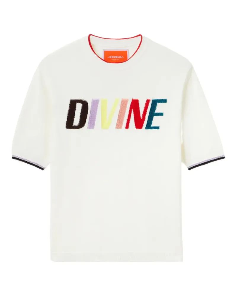 La DoubleJ Besticktes Divine T-Shirt - Weiß Weiß