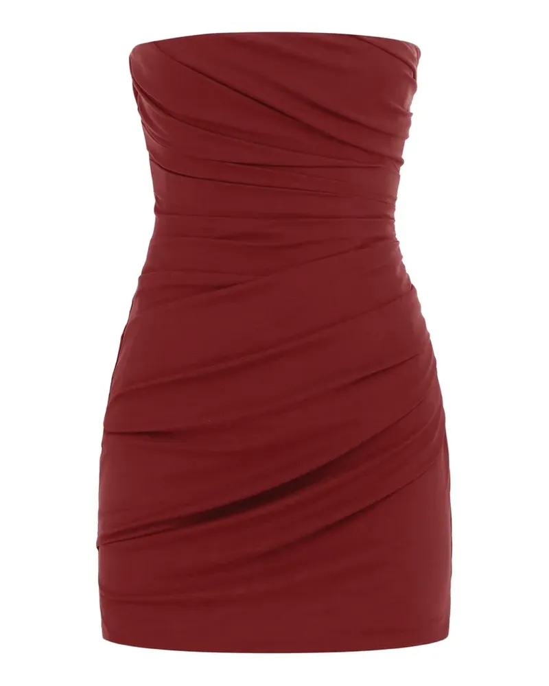 Alex Perry mini strapless ruched dress - Rot Rot