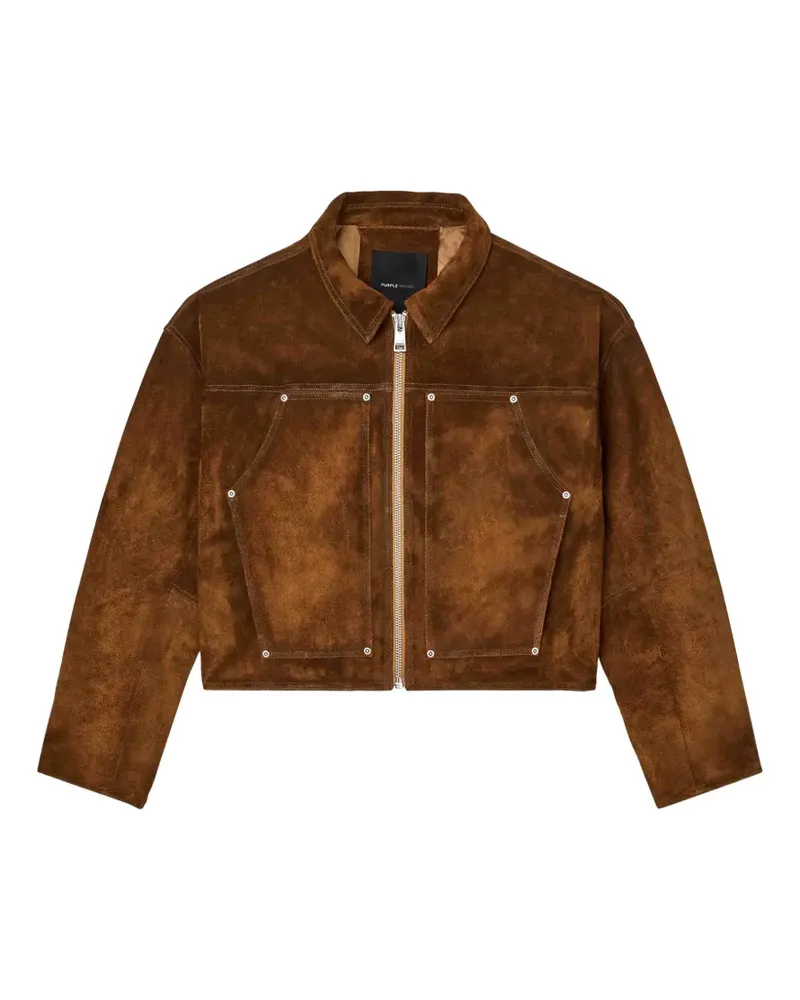 PURPLE BRAND suede carpenter jacket - Braun Braun
