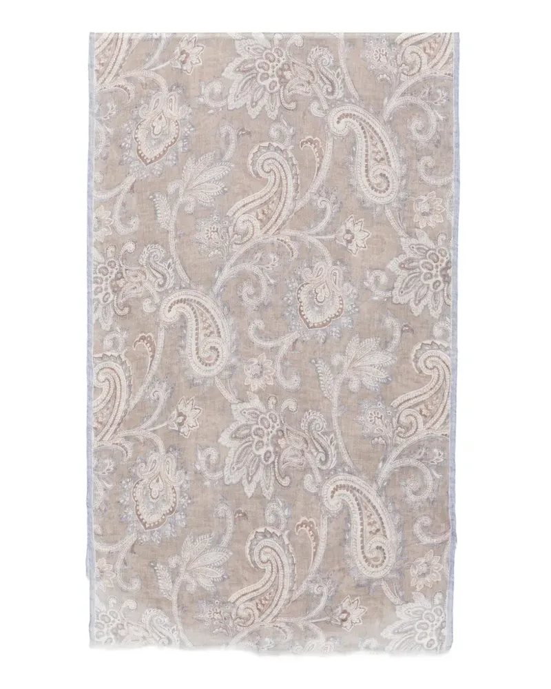 Dell'oglio Giglio Schal mit Paisleymuster - Nude Nude