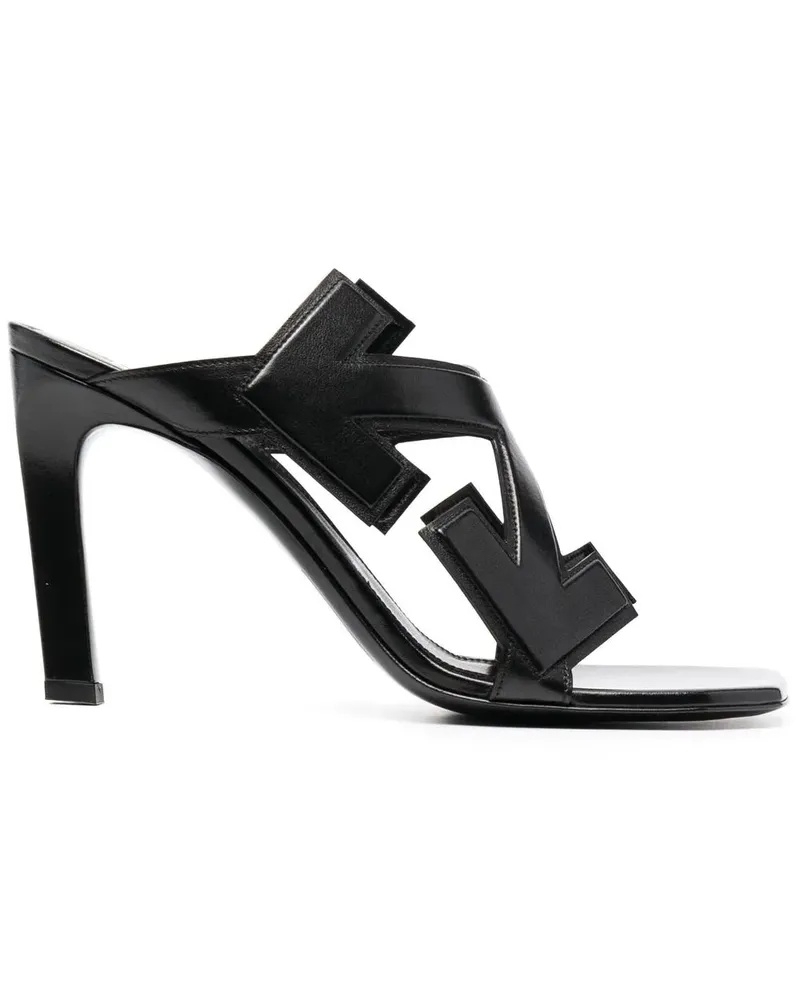 OFF-WHITE Mules aus Leder - Schwarz Schwarz