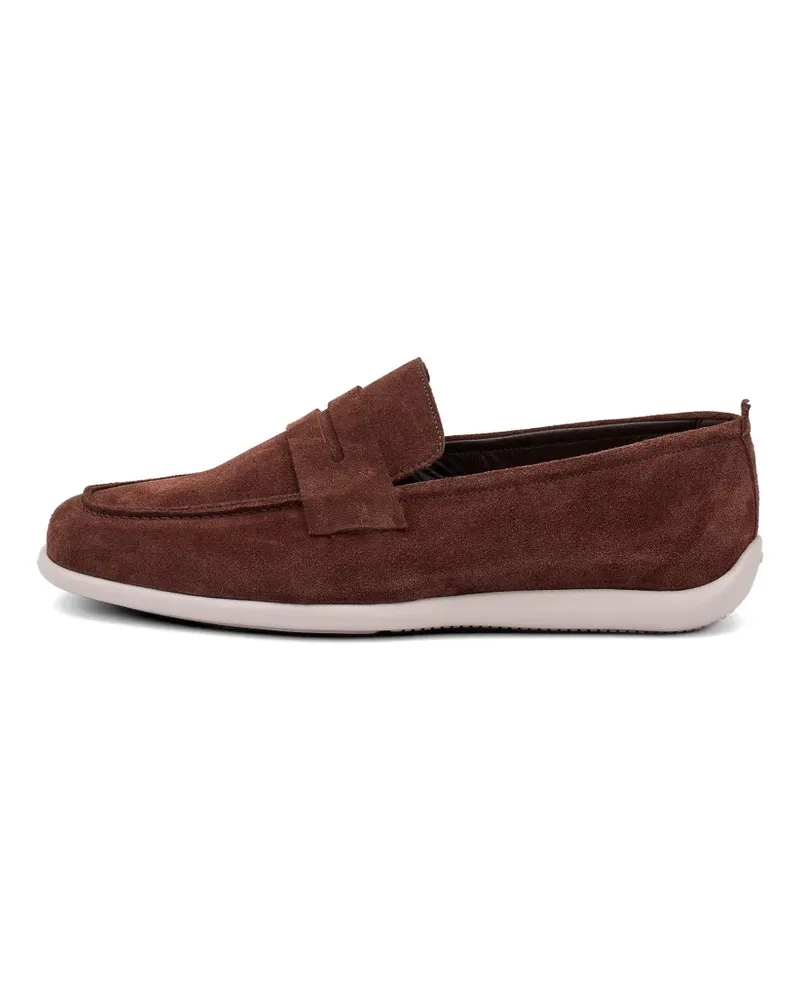 FRAU square-toe suede loafers - Braun Braun