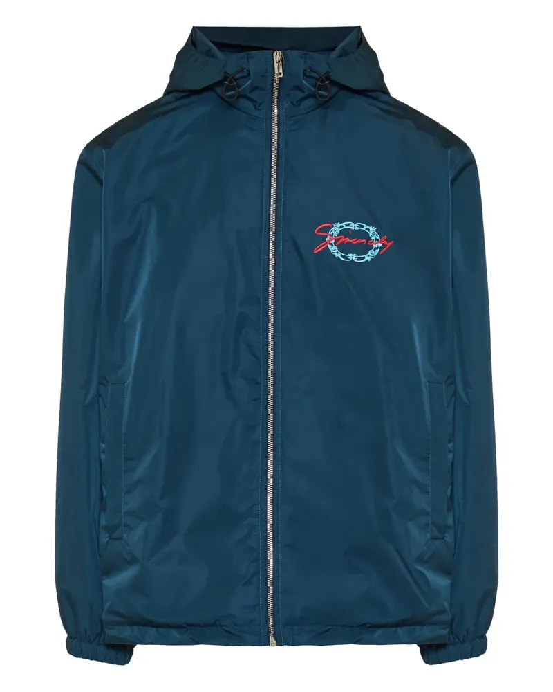 Givenchy Kapuzenjacke mit Logo-Stickerei - Blau Blau