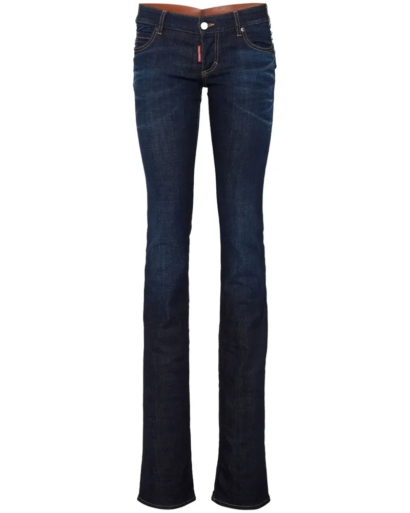 Dsquared2 Jeans mit Kontrasteinsätzen - Blau Blau