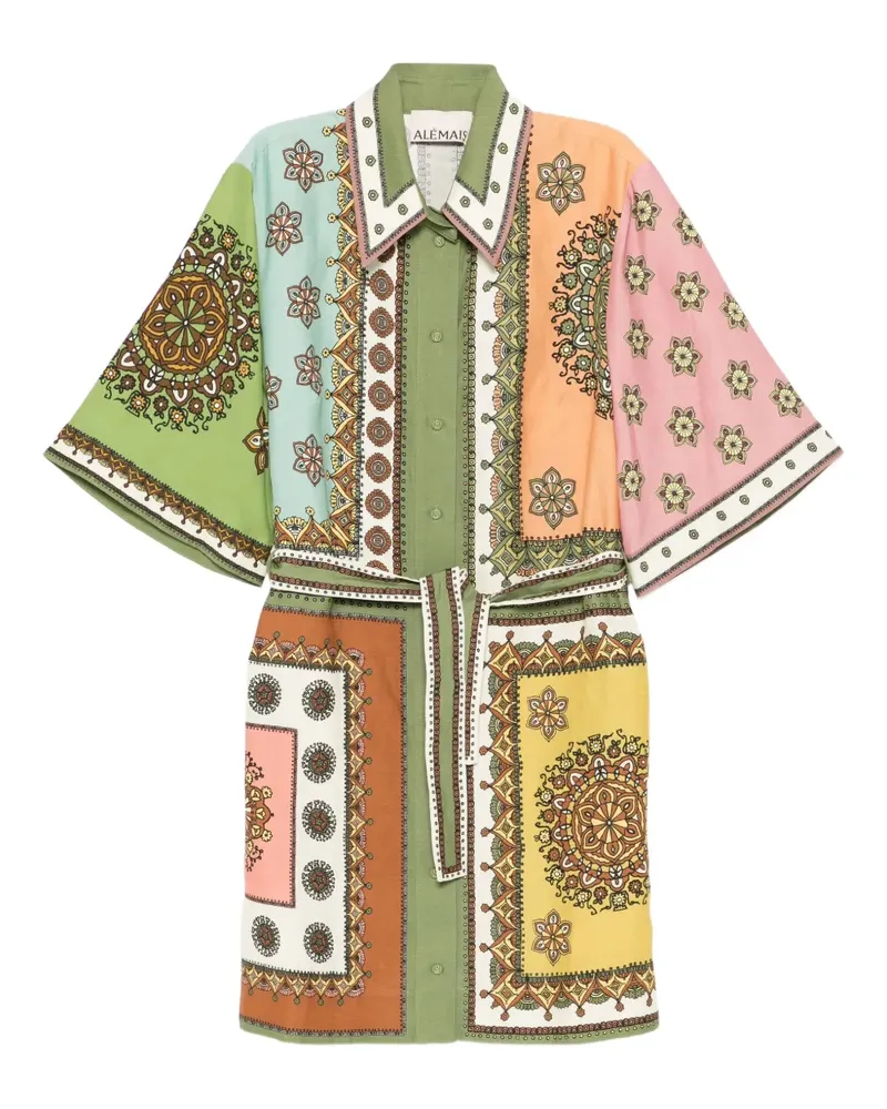 ALEMAIS Contina printed mini dress - Grün Grün