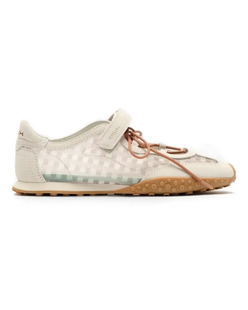 HOFF Bridge gingham-pattern touch-strap sneakerinas - Weiß Weiß