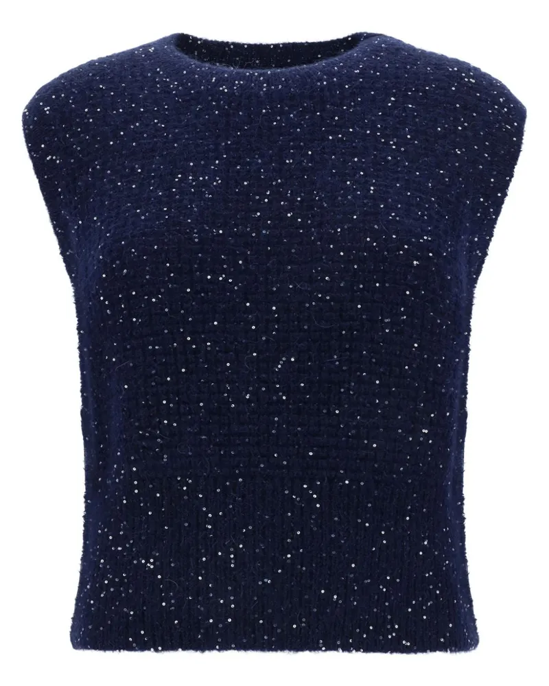 Fabiana Filippi Weste mit Pailletten - Blau Blau