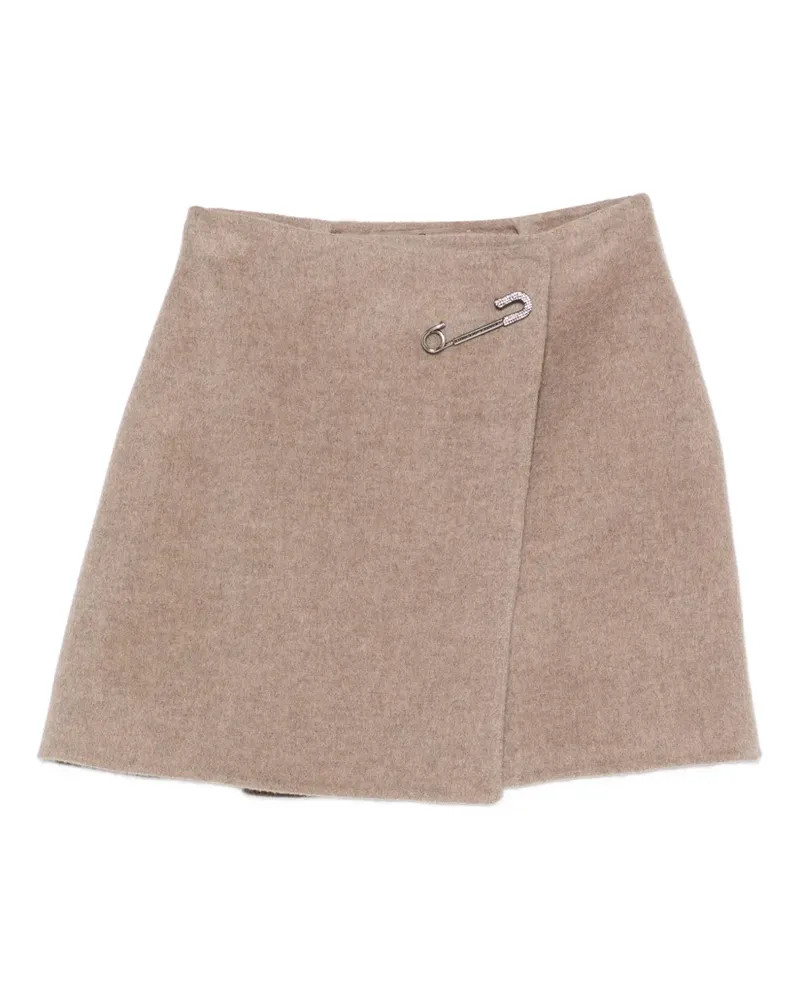 Ermanno Scervino Wickelrock mit Sicherheitsnadel - Braun Braun